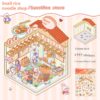 DIY 3D scene stickers for the Food Town: Four Fun Stores (Dessert house, Rice Noodle Shop, Pet Store, Izakaya)