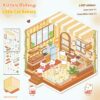 Mengchong dessert house DIY 3D scene stickers four delicious little worlds (Happy Candy House Kitten Bakery Taotao Fruit Shop Warm Bakery)