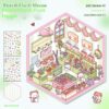 Mengchong dessert house DIY 3D scene stickers four delicious little worlds (Happy Candy House Kitten Bakery Taotao Fruit Shop Warm Bakery)