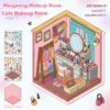 My room DIY 3D scene stickers four creative little worlds: (study corner time canteen MengMeng dressing room doll e-sports room)