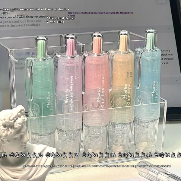 (Double-sided tape) The same correction tape type dot double-sided tape in macaroon series live broadcast.