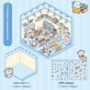 DIY 3D scene stickers for Plush Friends Town: Four Fairy tale Stores (Honey Pot Bear Bakery, Pink Rabbit Clothing Store, Kapipala Fast Food Restaurant, Cute Puppy Convenience Store)